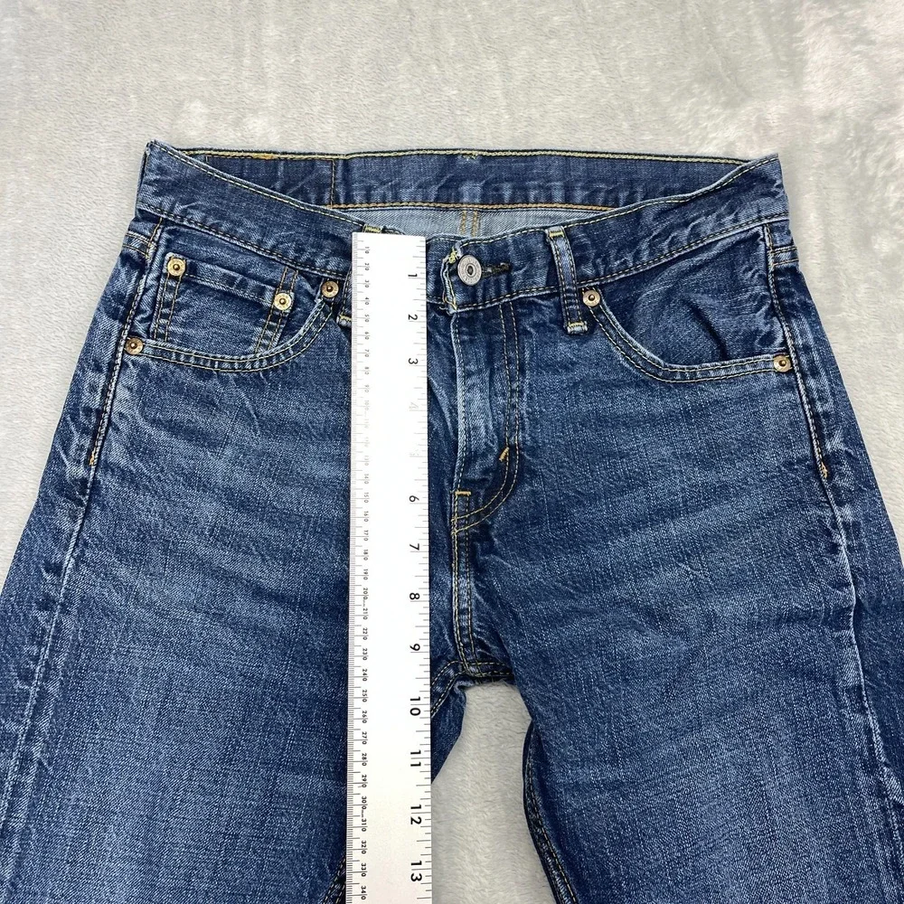 Levi's Jeans Mens 30x30 Blue Denim 527 Whiskered Faded Slim Bootcut Americana
